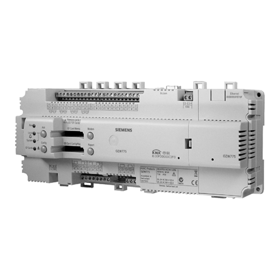 Siemens KNX OZW775 V2.0 Quick Start Manual