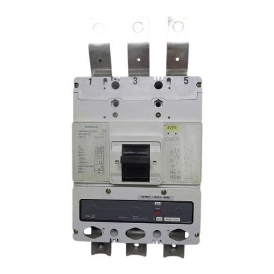 Siemens 3VF 6 Operating Instructions