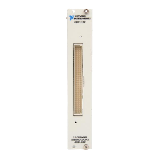 National Instruments SCXI-1102 User Manual