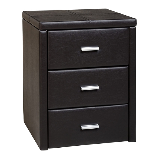 Seconique Prado 3 Drawer Bedside Assembly Instructions