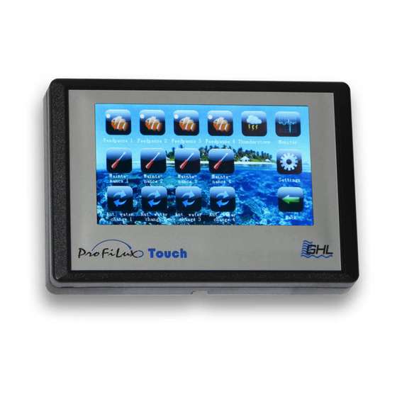 GHL ProfiLux Touch User Manual