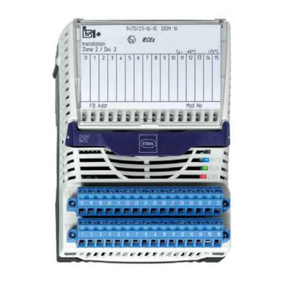 Stahl 9470/33 Series Operating Instructions Manual