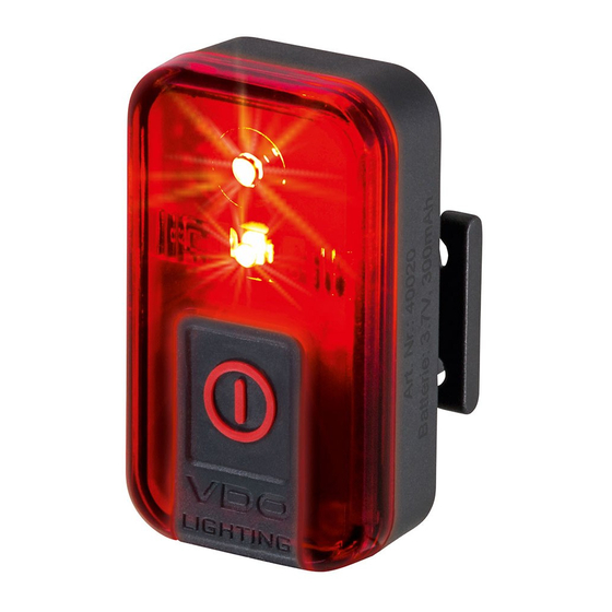 VDO Cyclecomputing ECO LIGHT RED Manual