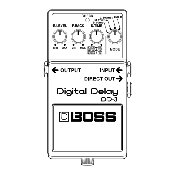 Roland DigitalDelay DD-3 Service Notes