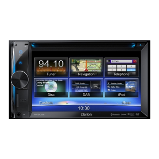 Clarion NX502A Quick Start Manual