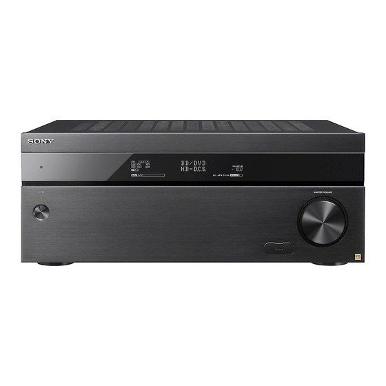 Sony STR-ZA3000ES Startup Manual