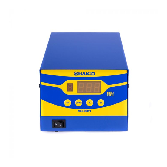 Hakko Electronics FU-600 Instruction Manual