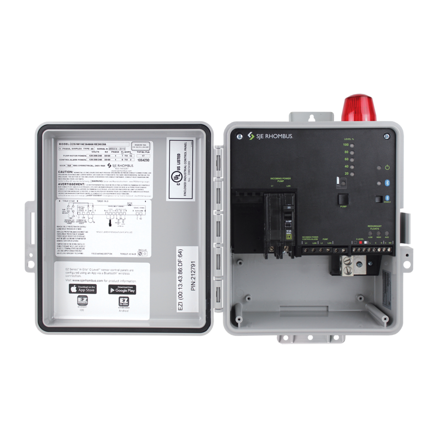 SJE Rhombus In-Site EZ Series Installation And Operation Manual