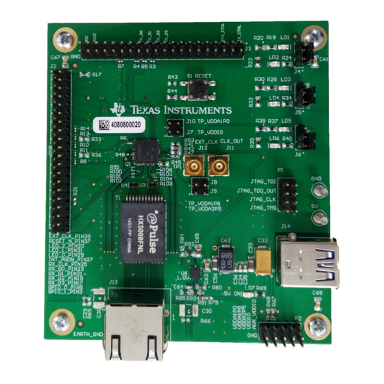 Texas Instruments DP838367 RGMII EVM Getting Started Manual