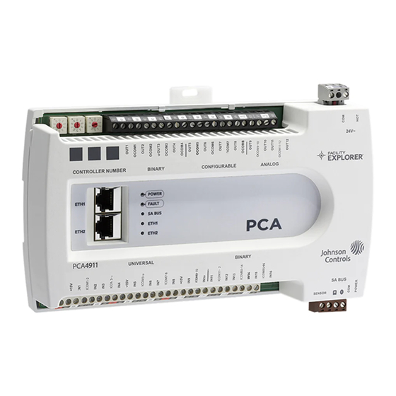 Johnson Controls FX-PCA4911 Installation Manual