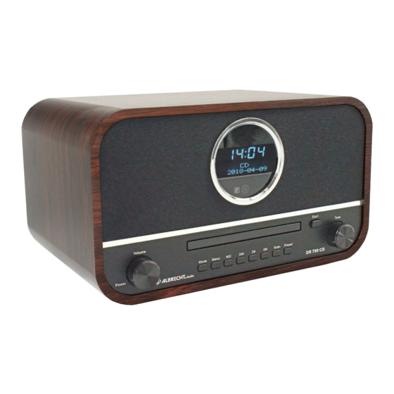 Albrecht Audio DR 970 CD Manual