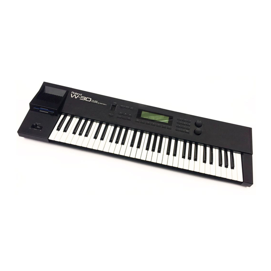 Roland W-30 Service Notes