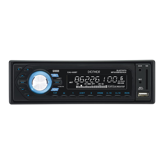 Denver CAU-430BT Owner's Manual
