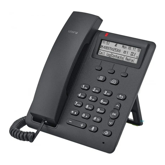 Unify OpenScape CP100 Quick Reference Card