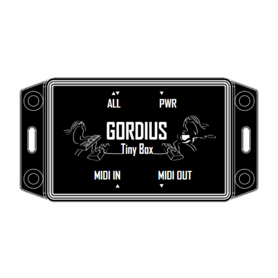 User Manuals: Gordius TinyBox MIDI Controller