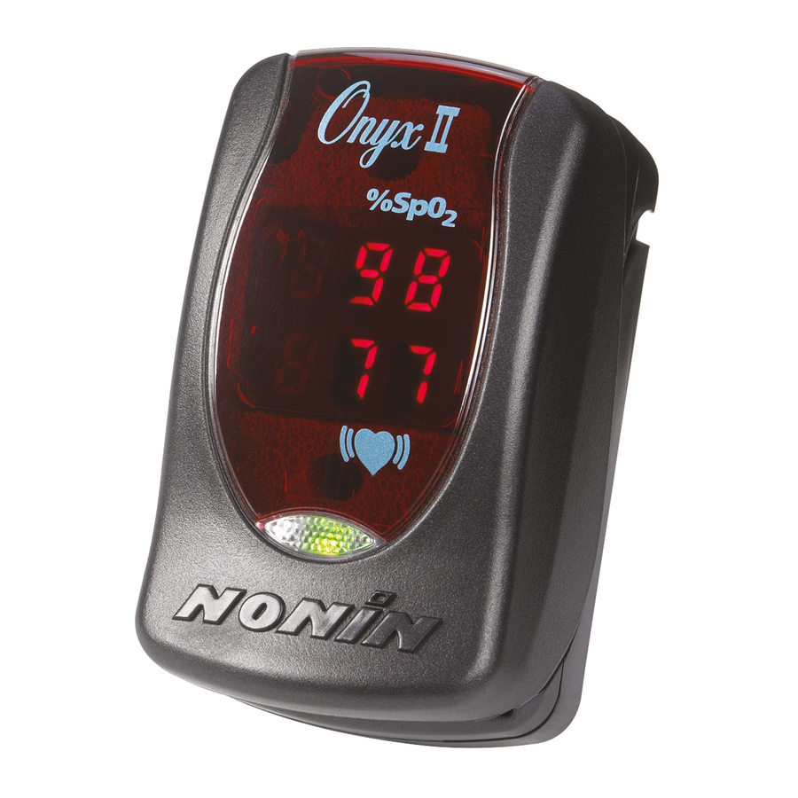 Nonin Onyx II 9550 Instructions For Use Manual