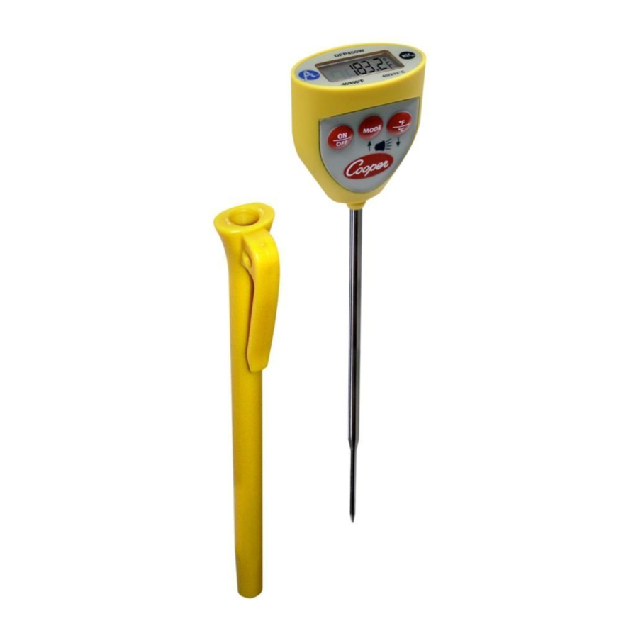 Cooper DFP450W - Waterproof Digital Thermometer Manual