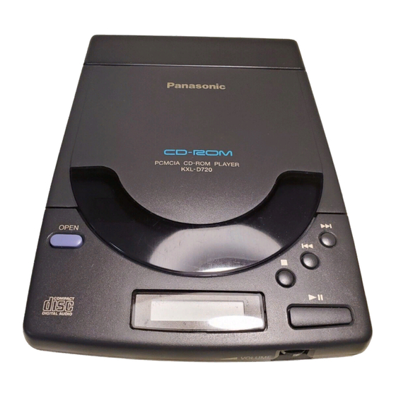 Panasonic KXL-D720 PCMCIA CD-ROM Player Manuals