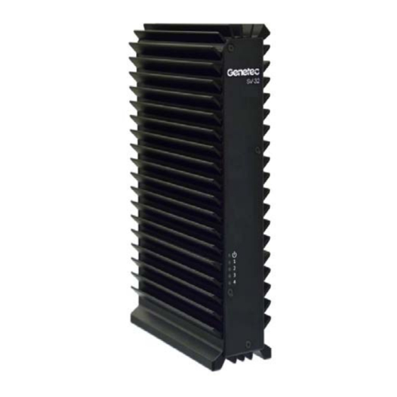 Genetec SV-32 Quick Start Manual