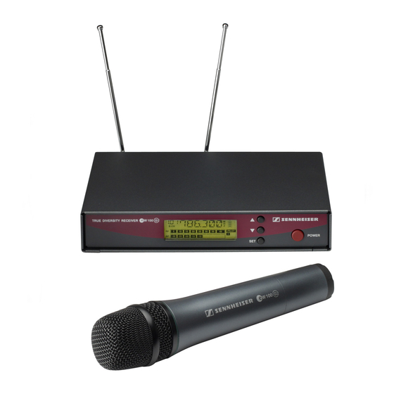 Sennheiser ew100 g2 Instructions For Use Manual
