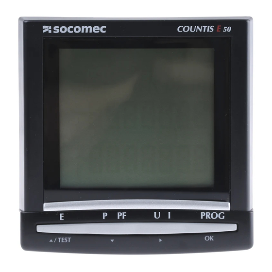 socomec COUNTIS E53 Operating Instructions Manual