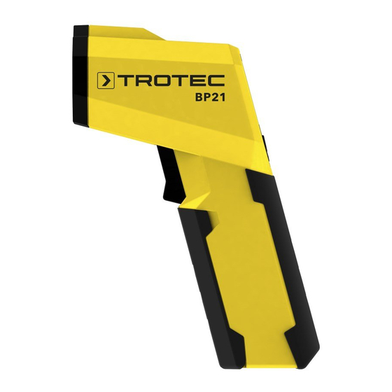 TROTEC BP21 Infrared Thermometer Manuals