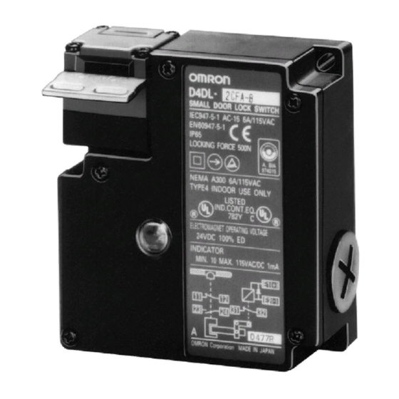 Omron D4DL Manual