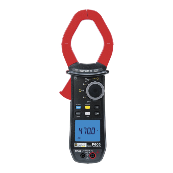 Chauvin Arnoux F605 User Manual