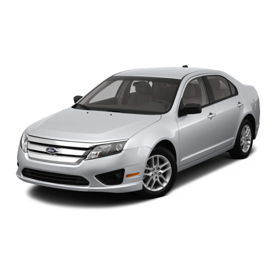 Ford 2012 Fusion Quick Reference Manual
