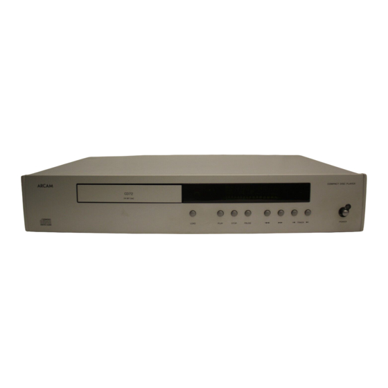 Arcam CD72 Handbook