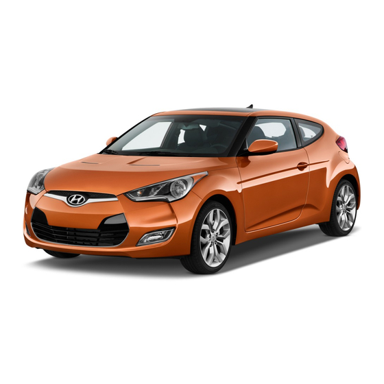 Hyundai Veloster 2012 Manuals