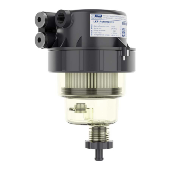 Separ Filter LKF-Automotive Translation Of The Original Instructions