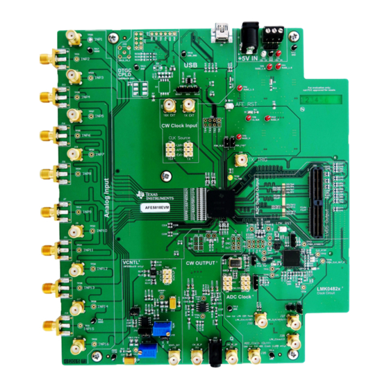 Texas Instruments AFE5818 User Manual