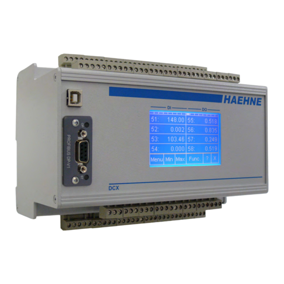 Haehne DCX Quick Start Manual