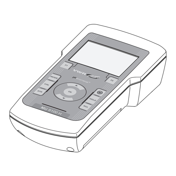 wtw VWR MU 6100 H Operating Manual