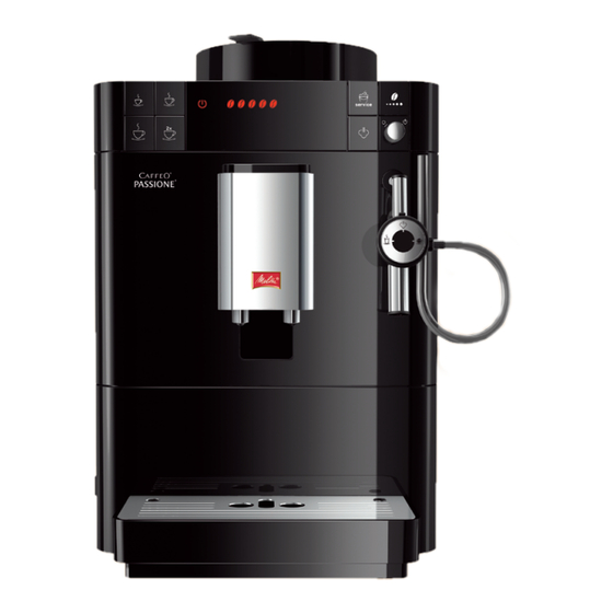 Melitta Caffeo Passione CS Operating Instructions Manual