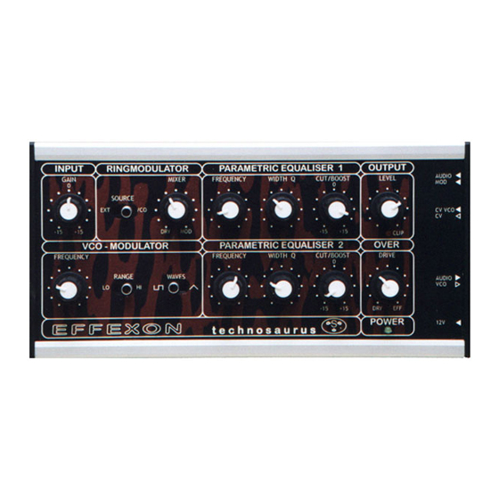 TECHNOSAURUS EFFEXON Owner's Manual