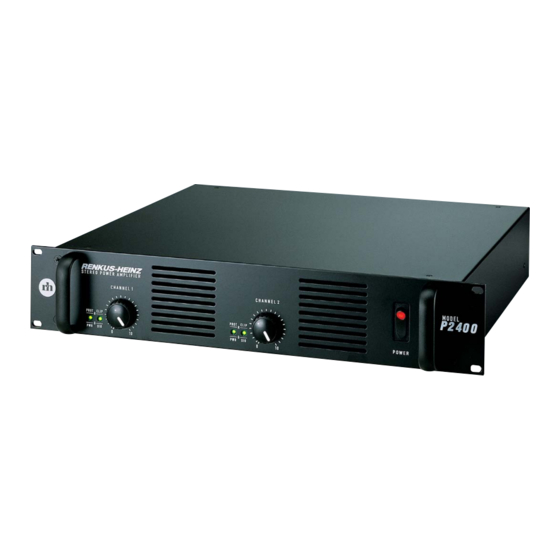 Renkus-Heinz P2400 Operation Manual