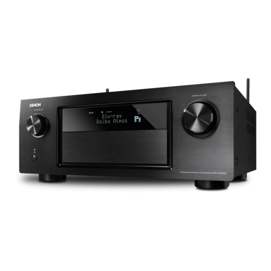 Denon AVR-X4100W Quick Start Manual