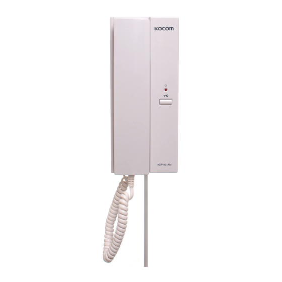 KOCOM KDP-601AM Manual For Operation And Installation
