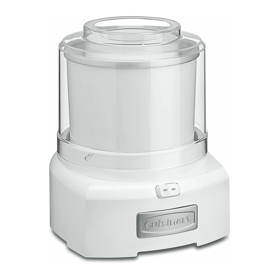 Cuisinart ICE-21 Instruction And Recipe Booklet