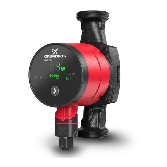 Grundfos ALPHA1 B Installation And Operating Instructions Manual
