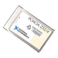 National Instruments PCMCIA-232 Getting Started