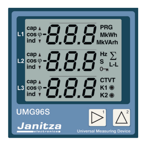 janitza UMG 96S Handbook