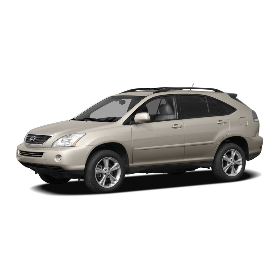 Lexus RX400h Towing And Road Service Manual