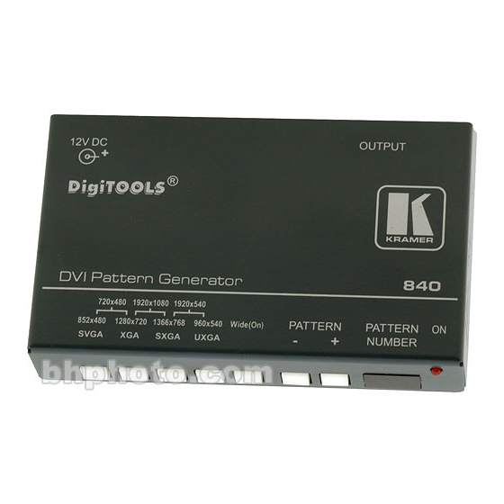 Kramer DigiTOOLS 840 User Manual