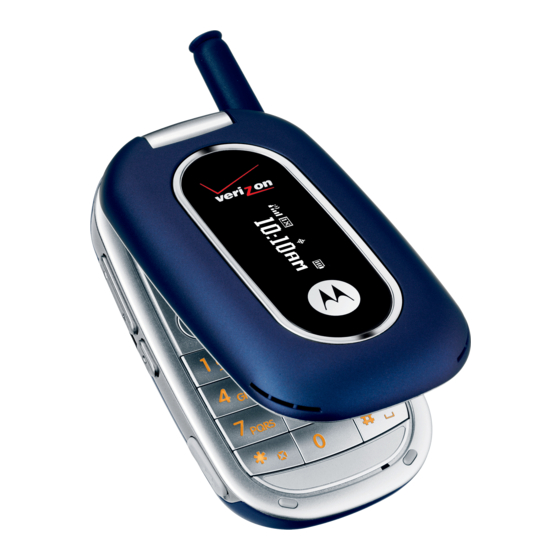 Motorola W315 - Cell Phone - CDMA2000 1X User Manual