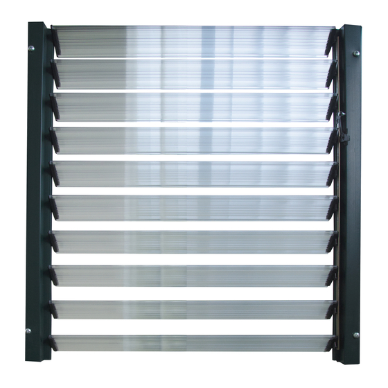 Palram Rion Side Louver Window System Manuals