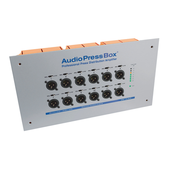 Audio Press Box APB-112 IW-D Owner's Manual