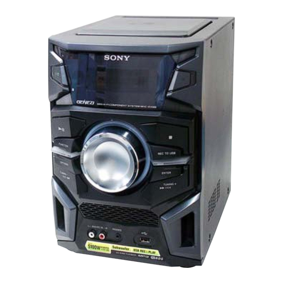 Sony HCD-EX600 Manuals